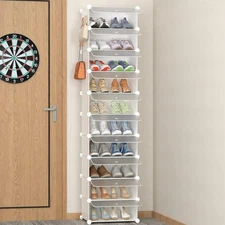HOMIDEC Shoe Storage, 10-Tier Shoe Rack Organizer for Closet 20 Pair Narrow Shoe