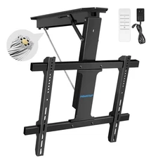 Electric TV Ceiling Mount with Remote, Motorized Flip Down Ceiling TV Mount, ...