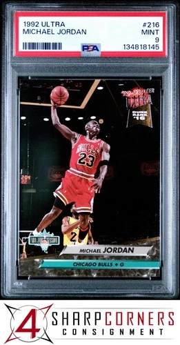 1992 ULTRA #216 MICHAEL JORDAN BULLS HOF PSA 9