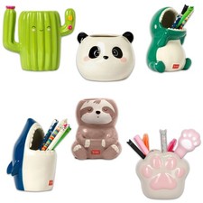 LEGAMI Keramik Stiftehalter Desk Friends Kaktus Tatze Dino Hai Faultier Panda