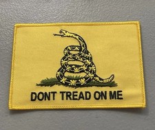 “Dont Tread On Me” 5” x 3.25” Patch *Made In USA* For Jackets Motorcyclists 3/26