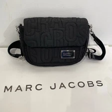Marc Jacobs Nylon Jumbled Logo Messenger 4S4HMS005H02 Black