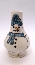 England, BLP Babbacombe Pottery Funnel Pie Bird Vent * Snowman & Trees