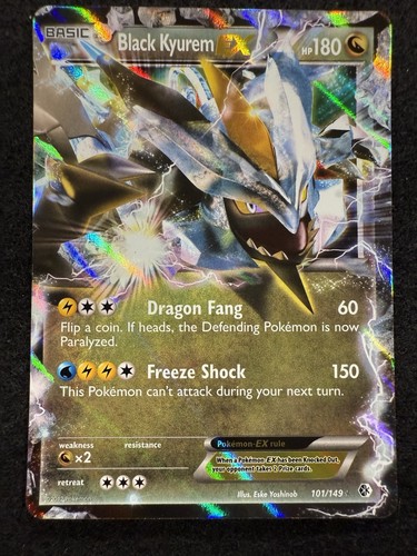 Pokemon Black Kyurem EX 101/149 from Boundaries Crossed in LP condition!