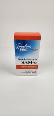 Dr's Best Double Strength SAM-e Support 400mg 60 Ct Tablets 11/2026 