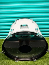 ⚡RARE Remo QUADURA Bass Kick Drum 22"X16” -White⚡