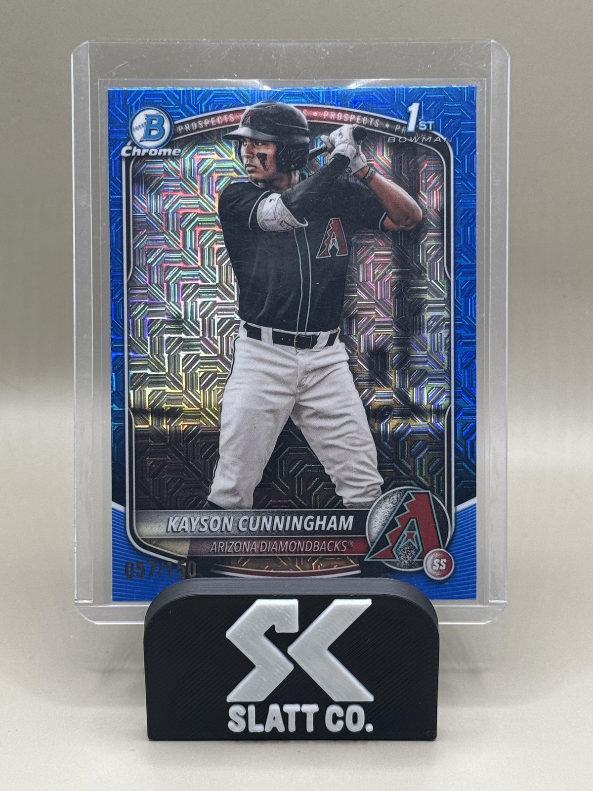 2025 Bowman Draft BDC-84 Kayson Cunningham Blue Mojo Refractor /150 Diamondbacks