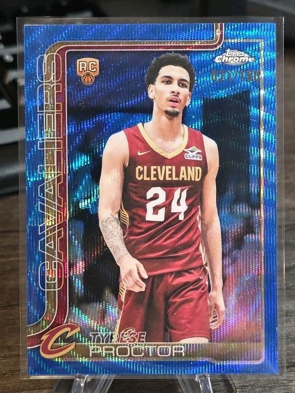 2025-26 Topps Chrome Tyrese Proctor #300 RC Blue Wave /150