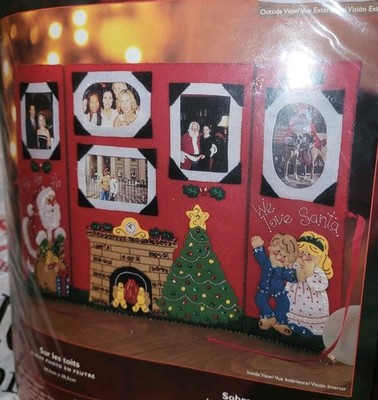 Bucilla Christmas Eve Over The Rooftop Felt Photo Album Display Kit 85025 