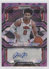 2021 Prizm Draft Picks College Penmanship Purple Ice 36/99 Justin Smith Auto 5i2