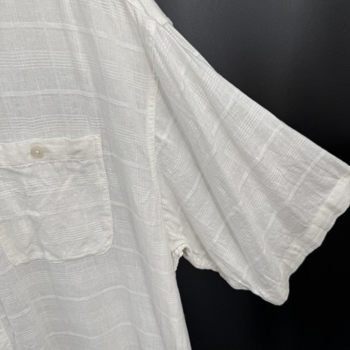 Ron Chereskin Shirt Mens XLT VTG White Washable Linen Blend Short Sleeve Casual - Picture 3 of 7