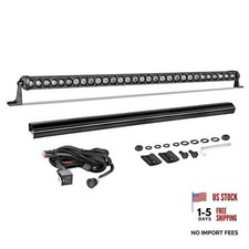 210W Single Row LED Light Bar w/Wiring Kit Black Cover Spot 40 Inch White