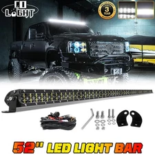 6D 52"INCH Dual Row LED Work Light Bar Off Road Spot Flood Combo Driving SUV 50"