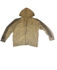 adidas Essentials Fleece 3-Stripes Full Zip Men's Hoodie - Grey Navy