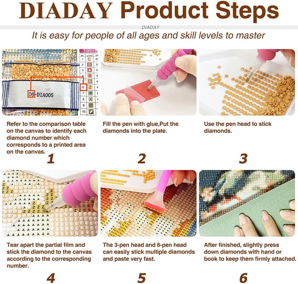 Diamond Painting Kits Deer, DIY Diamond Art Kits for Adults Beginners, 5D Full D