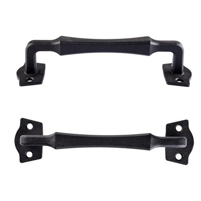 Vivalight 10 Inch Colonial Tapered Barn Door Handle - Black Cast Iron Pull For