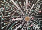 ACEO Original "Fireworks Burst" Firework mixed media 4th of July ATC Signed OOAK — photo 1