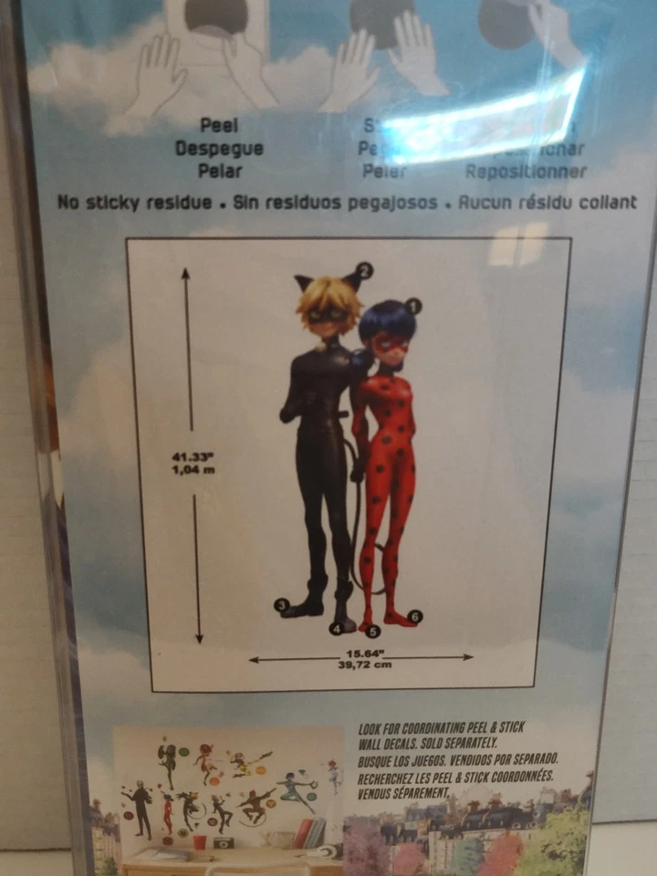 RoomMates Characters Miraculous: Tales of Ladybug and Cat Noir 28 Wall Decals  - Image 3 of 4