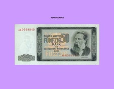 DDR  GERMAN DEMOCRATIC REPUBLIC  50 MARK  1964 REPRODUKTION  1913##