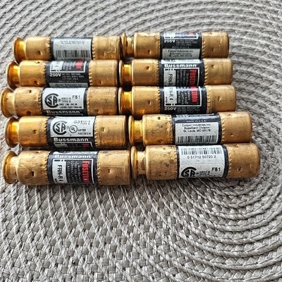 Nice Lot Of 10:  Bussmann Fusetron FRN-R-4 Amp Fuses RK5 250 Volts