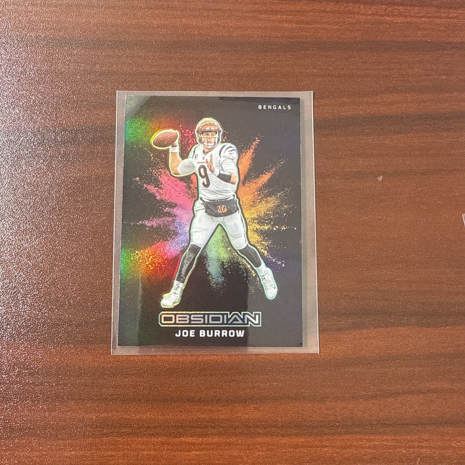 2023 Panini Obsidian #22 Joe Burrow Color Blast SSP Black Cincinnati Bengals