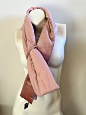 Quilted/ Velvet Scarf Wrap Shawl Blush Pink Puff Neck Cosy Double Sided
