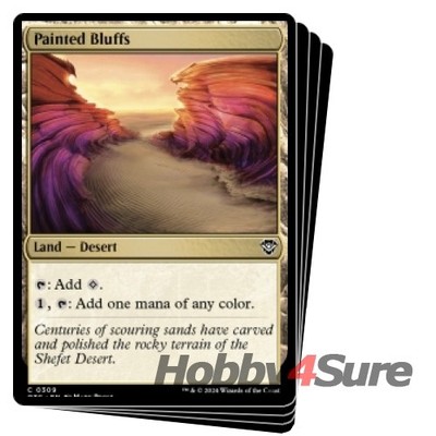 Painted Bluffs X4 M/NM Magic MTG Outlaws Of Thunder Junction: Commander