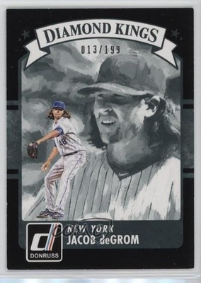 2016 Panini Donruss Diamond Kings Black Border 13/199 Jacob deGrom #18 0q3