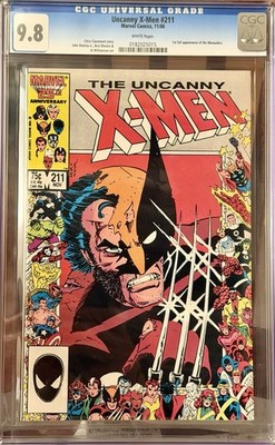 Uncanny X-Men #211 CGC 9.8 White Pages Wolverine Cover Marvel 1986 CRACKED CASE