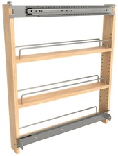 Rev-A-Shelf 448-BSKS-3C Wood Classics 3"W Base Cabinet Pull Out - Maple