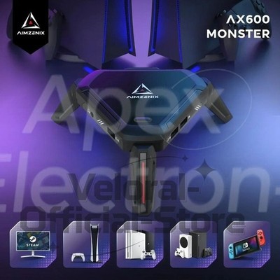 AIMZENIX AX600 MONSTER Pro Keyboard Mouse Converter for PS5 Xbox Series