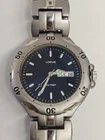 Vintage Lorus By Seiko Diver Style Mens Watch LR0275 Blue Dial Runs.