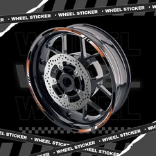 Orange 17'' Rim Wheel Sticker Decal Strip Tape P05B For Honda CB300R