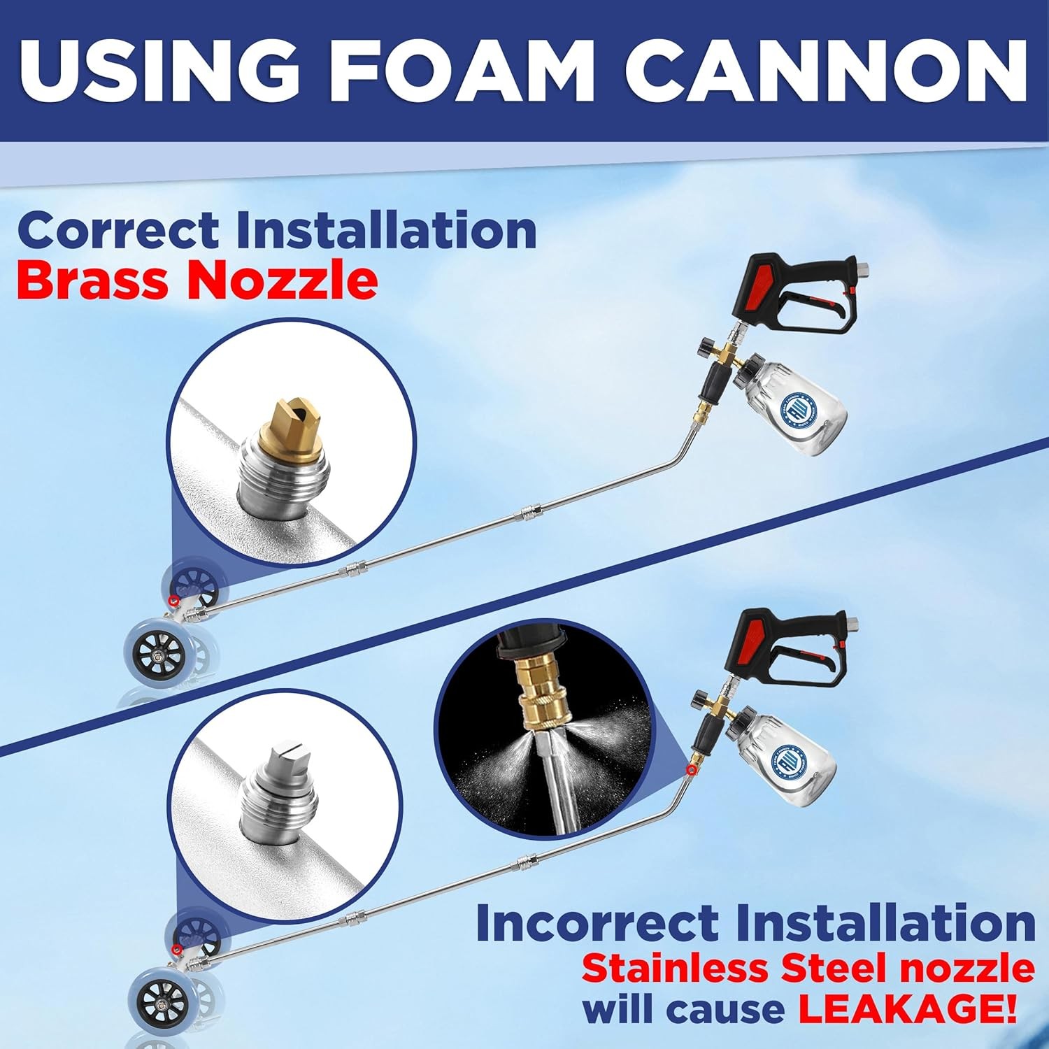 RIDGE WASHER Pressure Washer Undercarriage 16 Inch + Foam Cannon, Silver 