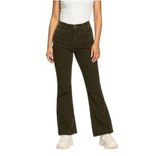 90s Vintage Eddie Bauer Olive Green Velvet Corduroy Straight Leg Pants 8P 30"
