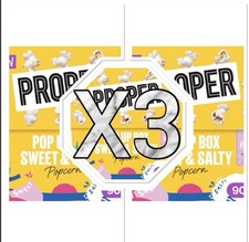 Proper Popcorn Microwave Pop Box 90g Sweet & Salty sea salted 3 x 90g