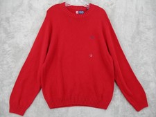 Chaps Sweater Mens XL Pullover Casual Crew Neck Chunky Knit Cotton Casual New