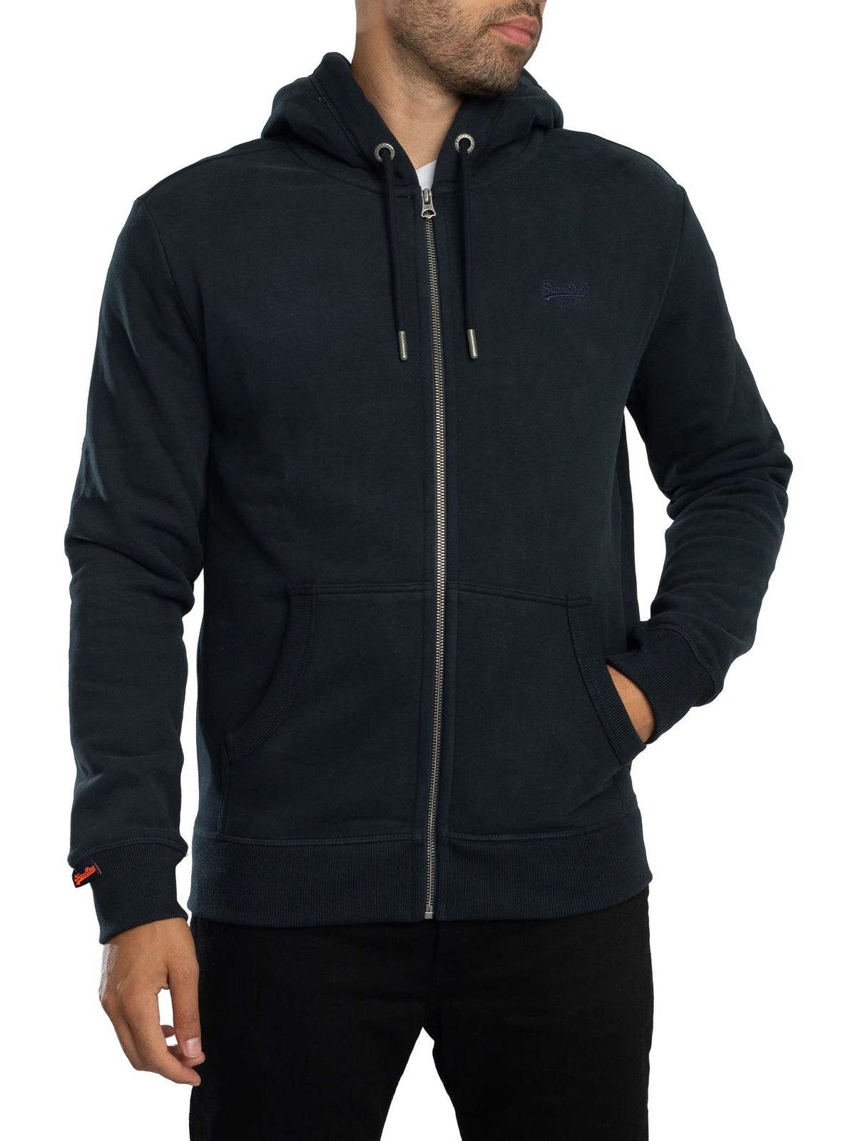 Superdry Mens Essential Logo Zip Hoodie Blue 16790₽
