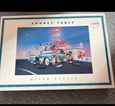 Vintage Looney Tunes Bugs Bunny Diner Puzzle 1100 90er
