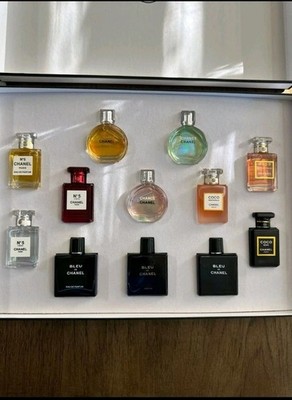 Chanel Beauty Fragrance Perfume 12 Samplers Gift Holiday Set