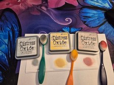 tim holtz distress oxide ink pads lot of 3, used but still juicy