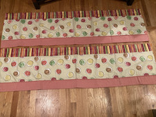 BANANAFISH Colorful Baby Nursery Set of 2 Lined Window Valances