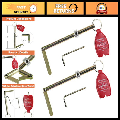 2-Pack Universal Elevator Drop Key for Emergency Access - D-Over K-ONE O-tis, La