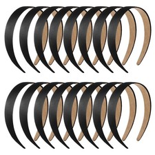 16 PCS Black Headbands Women Girls 1 Inch NonSlip Hair Bands DIY Craft