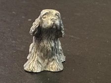 Vintage Pewter Cocker Spaniel Dog Signed By P. Davis Radcliffe Pewter 1982