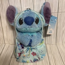 Disney Parks Babies Lilo and Stitch 10" Plush Toy Blanket Pouch Lovey NWT A3