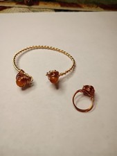 Bracelet, Ring Set, Handmade Copper Artisan Set Item 766