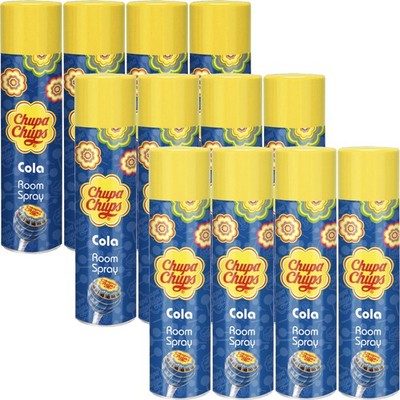 12x Chupa Chups Raumspray Lufterfrischer - Cola - 300ml - GRATIS Kühlschrankmagnet