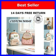 Personalized Kids School Backpack Kindergarten Preschool Zipper Bag