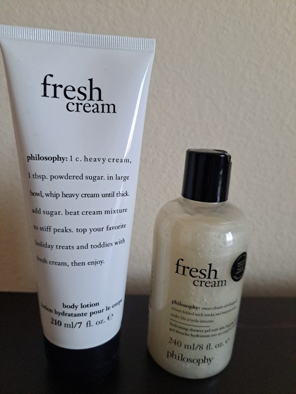 Philosphy Fresh Cream Shower Gel And Body Lotion Set New And Unopened